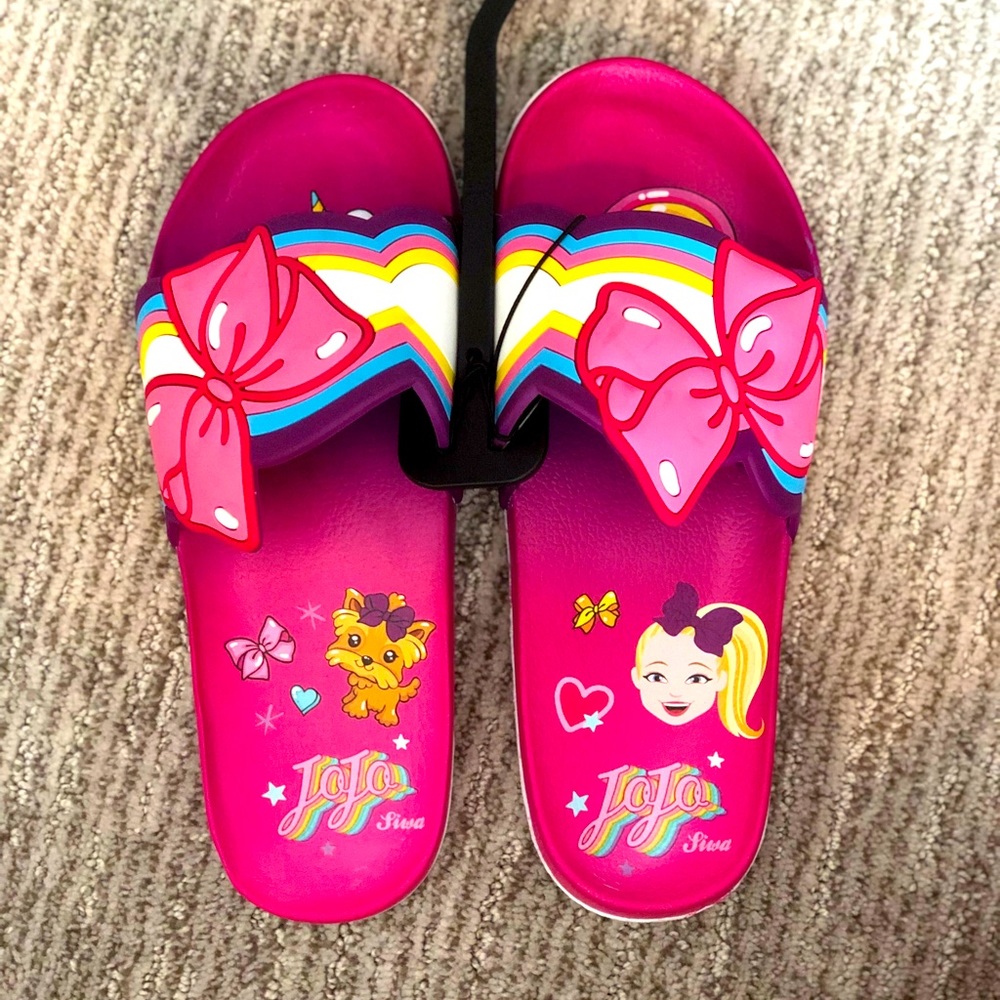 Jojo Siwa Bow Pool Slides size 3/4 (Big Girl)